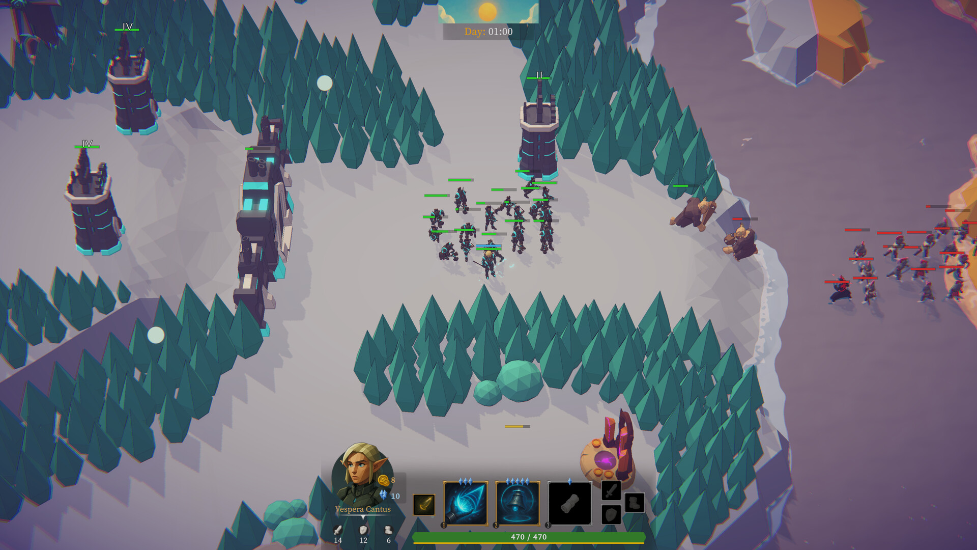 Vespera and her army preparing to fight