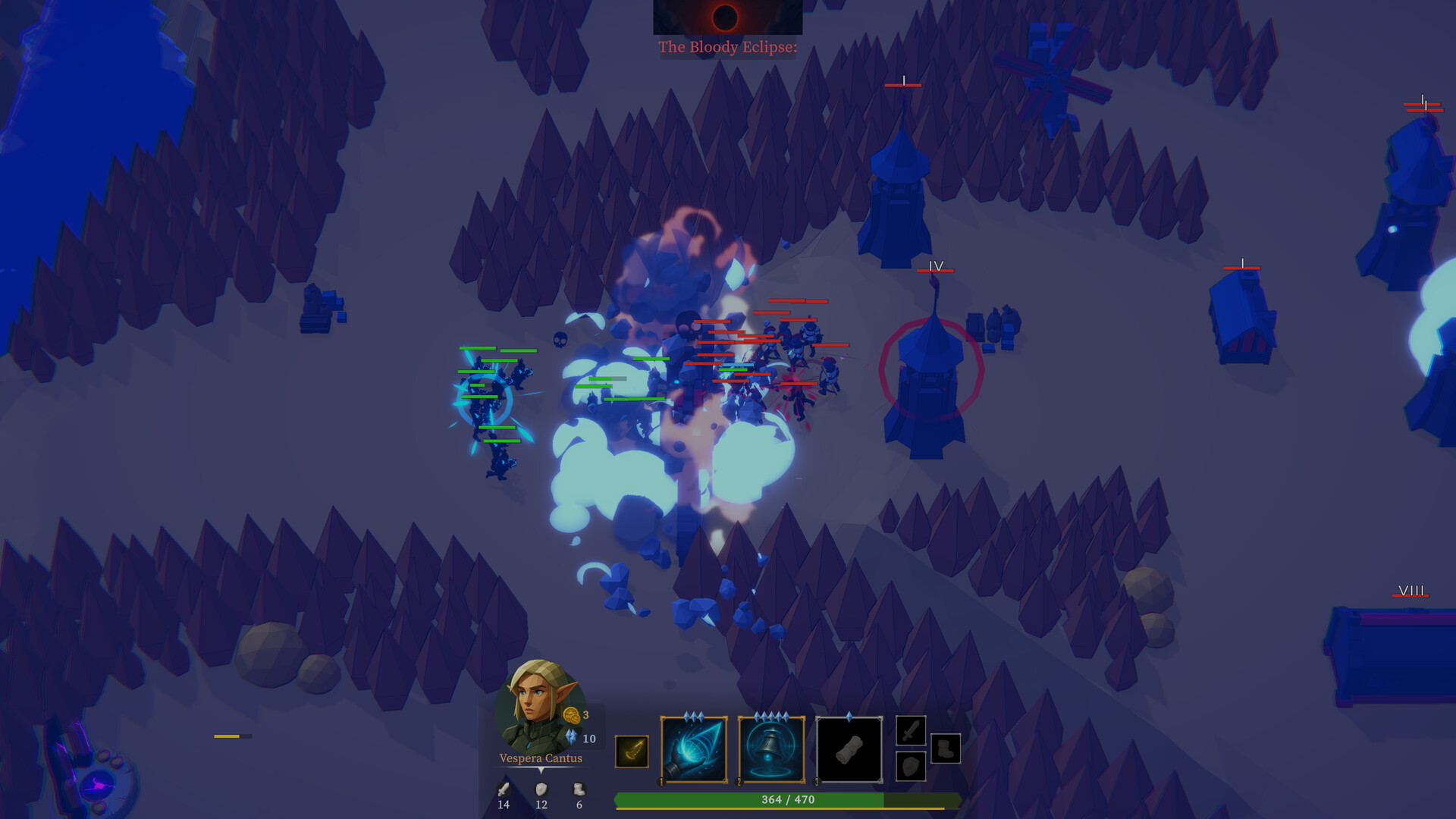 Nighttime battle between armies beside a fortress wall
